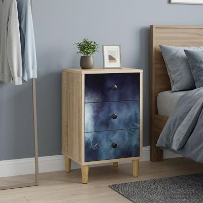 vidaXL Nočný stolík RAALTE Dub sonoma 36 x 33 x 60 cm Kompozitné drevo