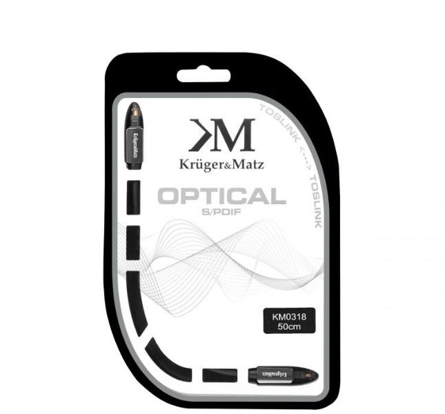 Kábel Optický Kruger&Matz KM0318 toslink-toslink 0,5m Kabel Optický Kruger&Matz KM0318 toslink-toslink 0,5m