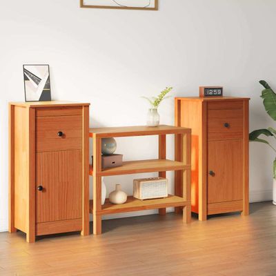 vidaXL Servírovacia skriňa 2 pcs Včelí hnedý 39 x 34,5 x 80 cm