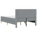 vidaXL Rám postele s matracom Svetlosivá 140 x 190 cm Látka