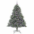 vidaXL Umelý vianočný stromček Zelená 180 cm PVC, plast a oceľ