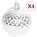 vidaXL 70-dielna sada vianočných ozdôb strieborná/biela