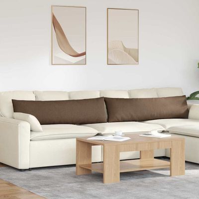 vidaXL Vankúše na pohovku 2 pcs Hnedá 145 x 40 cm látka