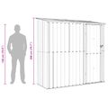 vidaXL Záhradné prístrešky Hnedá 203 x 85,5 x 200 cm Kov