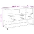 vidaXL TV skrinka antracitová 100,5x39x60,5 cm oceľ