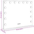 vidaXL LED zrkadlo na umývadlo Biela 58 x 10 x 47 cm Sklo a oceľ