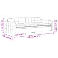vidaXL Denná posteľ s matracom modrá 90x200 cm zamat