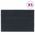 vidaXL Rohožky 5 ks tmavosivé 40x60 cm všívané kokosové vlákno