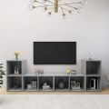 vidaXL TV skrinky 4 ks, betónovo sivé 72x35x36,5 cm, kompozitné drevo