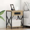 vidaXL Nočný stolík 2 ks Sonoma dub 41 x 31 x 51 cm Kompozitné drevo