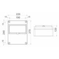 Rozvádzač FlatBOX 5810 IP65, 10mod., na omietku, priehľ. dvere, 270x220x120mm