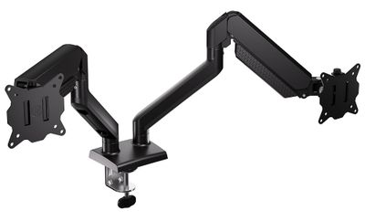 Endorfy držák monitorů Atlas GS Double / 2 monitory max. 10kg a 32" / pivot / VESA / plynová pružina Držák, VESA, stolní, pro dva monitory, úhloprícka až 32", nosnost 2× 10kg, náklon -35° až +25°, otácení ±90°, pivot ±180°, rotace