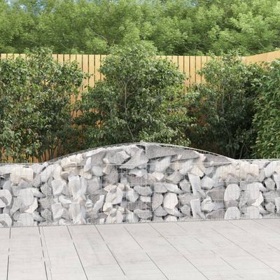 vidaXL Oblúkový gabionový kôš 25 ks 400x30x60/80 cm pozinkované železo
