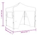 vidaXL Profesionálny skladací párty stan+4 steny 2x2 m, oceľ, krémový