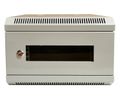 XtendLan Skříň 10", 4U, 280x350, šedý, prosklený Rozvadec, 10", na stenu, jednodílný, výška 4U, 350 x 280, sklenené dvere, plexisklo, nosnost 50kg, šedý