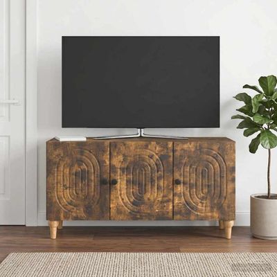 vidaXL TV skrinka 99 x 34,5 x 50 cm Dymový dub Kompozitné drevo