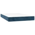 vidaXL Posteľný rám boxsping s matracom tmavomodrý 120x200 cm zamat