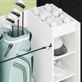 vidaXL Golfová skriňa s kolesom Jednofarebný Biela 90 x 45 x 98 cm