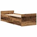 vidaXL Posteľný rám bez matraca staré drevo 100x200cm kompozitné drevo