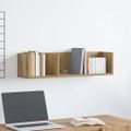 vidaXL Nástenná polica na CD dub artisan 75x18x18 cm kompozitné drevo