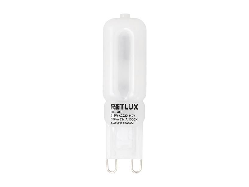 Žiarovka LED G9 3,3W biela teplá RETLUX RLL 460