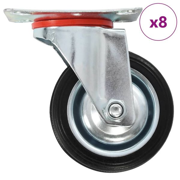 vidaXL Otočné kolieska 8 ks 75 mm