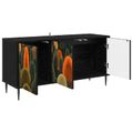 vidaXL TV skrinka ZAANDAM 102 x 33 x 51 cm Čierny dub Kompozitné drevo
