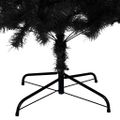 vidaXL Umelý vianočný stromček so stojanom, čierny 180 cm, PVC