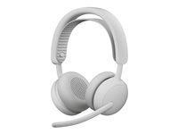 Logitech Zone Wireless 2 ES - Náhlavná súprava - náhlavná - Bluetooth - bezdrôtová, káblová - odstránenie šumu - USB-C - belavá - certifikovaná pre Microsoft Teams