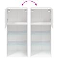vidaXL TV skrinky s LED svetlami 2 ks biele 40,5x30x90 cm