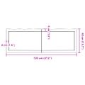 vidaXL Stolová doska 120x40x(2-4) cm neošetrený masív živé hrany