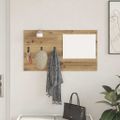 vidaXL Vešiak na stenu Nástenná montáž Remeselný dub 90 x 10 x 50 cm