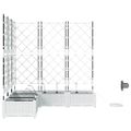 vidaXL Záhradný kvetináč 5 ks Biela 120 x 120 x 126 cm PP