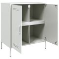 vidaXL Komoda biela 68x39x79 cm oceľ