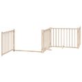 vidaXL Brána pre psa s dverami sklad. 10 panelov 800 cm topoľové drevo