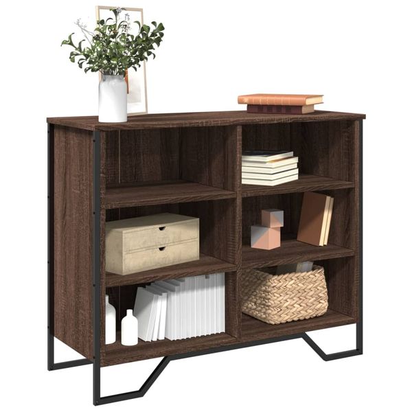 vidaXL Komoda hnedý dub 91x35,5x74,5 cm kompozitné drevo