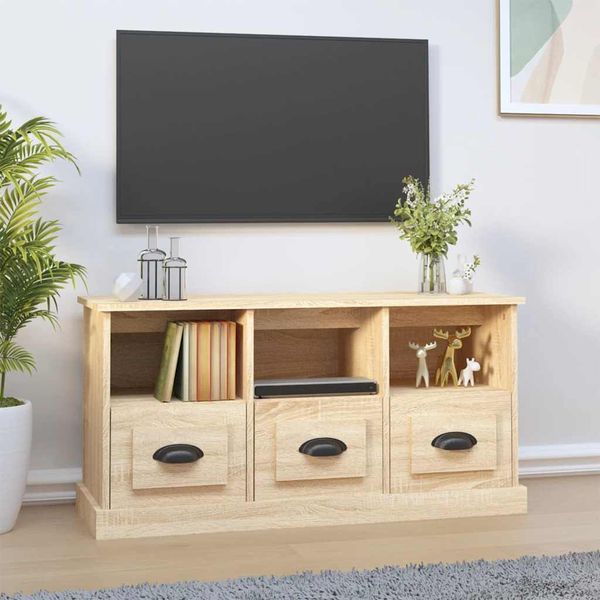 vidaXL TV skrinka dub sonoma 100x35x50 cm kompozitné drevo