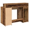 vidaXL Stôl s LED svetlami staré drevo 120x55x91 cm kompozitné drevo