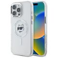 Puzdro Karl Lagerfeld pre iPhone 16 Pro Max 6,9" KLHMP16XHLSCHH biela Hard IML Metal Choupette Head MagSafe