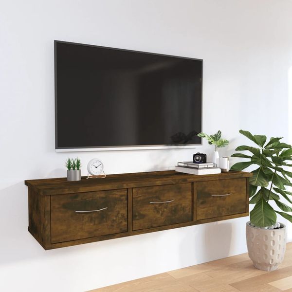 vidaXL Nástenná skrinka tmavý dub 88x26x18,5 cm spracované drevo