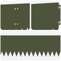 vidaXL Obrubník trávnika 10 ks 103 x 20 cm Oceľ Olivovo zelená