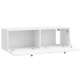 vidaXL Nástenná TV skrinka Biela s vysokým leskom 98 x 31 x 30 cm