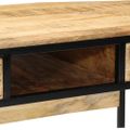 vidaXL Písací stôl Hnedá 100 x 50 x 75 cm Masívne mango drevo