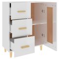 vidaXL Komoda lesklá biela 69,5x34x90 cm spracované drevo