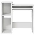 vidaXL Stôl s policami Biela 84x40x78 cm Konštrukcia dreva