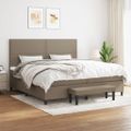 vidaXL Boxspring posteľ s matracom sivohnedý 200x200 cm látka