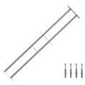 vidaXL Bezpečnostná mreža na okná s 2 priečkami 3 ks 930-1740 mm