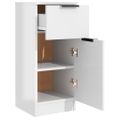 vidaXL Komoda lesklá biela 30x30x70 cm spracované drevo