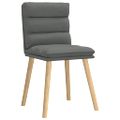 vidaXL Jedálenské stoličky 6 ks tmavosivé látkové