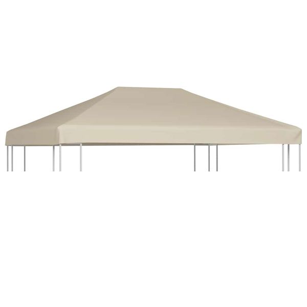 vidaXL Strieška na altánok 310 g/m² 4x3 m, béžová